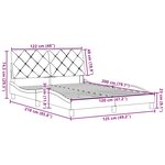 vidaXL Cadre de lit sans matelas taupe 120x200 cm tissu