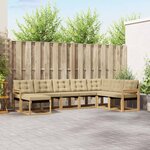 vidaXL Ensemble de canapés d'extérieur 8 Pièces Blanc et Beige