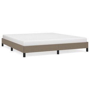 vidaXL Cadre de lit sans matelas taupe 180x200 cm tissu