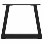 vidaXL Pieds de table basse en V 2 pièces Noir 30 x (30-31 3) cm Acier