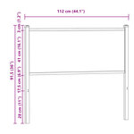 vidaXL Tête de lit sonoma 107 cm bois d'ingénierie et acier