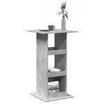 vidaXL Table de bar avec rangement gris béton bois d'ingénierie
