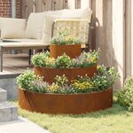 vidaXL Pot en métal Acier corten Grand Durable Pot en métal Rond