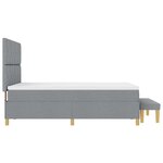 vidaXL Lit à ressorts avec coussin Gris clair 200 x 160 cm tissu