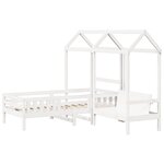 vidaXL Ensemble de lit et de banc avec toit 80x200 cm bois massif pin