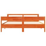 vidaXL Cadre de lit sans matelas cire marron 200x200cm bois pin massif