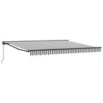 vidaXL Auvent rétractable manuel en anthracite et blanc  400x300 cm