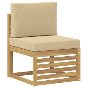 vidaXL Sofa de milieu extérieur Bois d'Acacia Massif Blanc