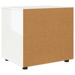 vidaXL Armoire de rangement Blanc brillant 60 x 48 x 57 cm