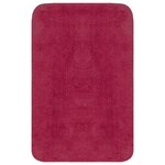 vidaXL Jeu de tapis de salle de bain 3 Pièces Tissu Fushsia