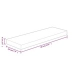 vidaXL Panneau d'étagère 60x20x4 cm Bois de chêne massif non traité