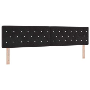 vidaXL Tête de Lit en Velours Argyle Noir 200 cm Velours