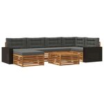 vidaXL Ensemble de canapés d'extérieur 7 pc Naturel et Anthracite