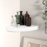 vidaXL Étagère d'angle flottante blanc 25x25x3 8 cm MDF