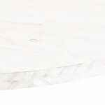 vidaXL Dessus de table blanc 60x30x2 5 cm bois de pin massif ovale