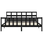 vidaXL Cadre de lit sans matelas noir 200x200 cm bois massif de pin
