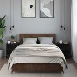 vidaXL Tables de chevet 2 Pièces noir 40x31x50 cm bois d'ingénierie métal