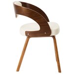 vidaXL Chaises à manger lot de 2 crème bois courbé et similicuir