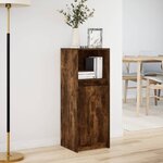 vidaXL Buffet avec LED chêne fumé 38x34x100 cm bois d'ingénierie