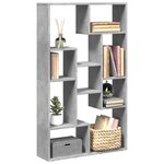 vidaXL Bibliothèque gris béton 72x20x120 5 cm bois d'ingénierie