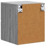vidaXL Cabinet de chevet mural 2 Pièces Sonoma gris 34 5 x 33 x 40 cm