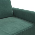 vidaXL Canapé à 2 places Vert foncé 140 cm Velours