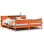 vidaXL Cadre de lit sans matelas cire marron 200x200cm bois pin massif