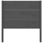 vidaXL Tête de lit Gris 96x4x100 cm Bois massif de pin