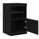 Buffet vidaXL avec éclairage LED Chêne noir 41x37x67 cm