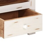 vidaXL Meuble TV Bois massif d'acacia 110x30x40 cm Blanc