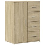 vidaXL Buffet chêne sonoma 59x39x80 cm bois d'ingénierie