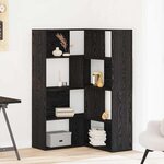 vidaXL Bibliothèque Chêne noir 140 x 30 x 140 cm Bois d'ingénierie
