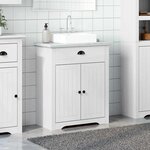 vidaXL Armoire de lavabo de salle de bain BODO blanc 70x35x80 cm