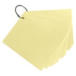 Paquet De 50 Flashcards Sous Film + Anneau - Bristol Dots Perforé - Format A6 - Jaune - X 19 - Exacompta