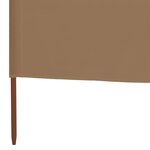 vidaXL Paravent 9 panneaux Tissu 1200 x 160 cm Taupe