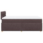 vidaXL Sommier à lattes de lit et matelas marron foncé 120x190cm tissu