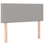 vidaXL Sommier à lattes de lit matelas LED gris clair 120x190 cm tissu