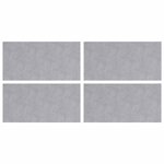 vidaXL Nez de marche Rectangulaire 4 Pièces Argenté 50 x 25 cm Aluminium