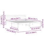 vidaXL Cadre de lit avec des lumières à LED Blanc 200 x 200 cm bois