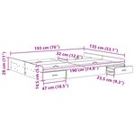 vidaXL Cadre de lit avec rangement Bois ancien 135 x 190 cm
