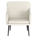 vidaXL Fauteuil Crème 63x76x80 cm Velours