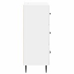vidaXL Armoire à tiroirs Blanc brillant 66 x 34 5 x 89 5 cm