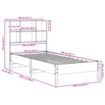 vidaXL Lit bibliothèque sans matelas 100x200 cm bois massif de pin