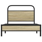 vidaXL Cadre de lit sans matelas 100x190 cm chêne sonoma