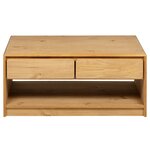 vidaXL Table basse SAUDA chêne 99x55x45 cm bois de pin massif