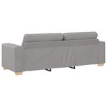 vidaXL Ensemble de Canapés avec coussin avec oreiller 3 Pièces Gris tissu