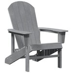 vidaXL Chaise Adirondack Gris Clair 74x82x91 cm HDPE