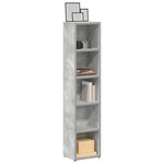 vidaXL Armoires à CD 2 Pièces Gris béton 21x16x93 5 cm Aggloméré