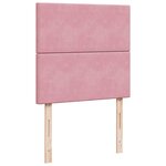 vidaXL Sommier à lattes de lit et matelas Rose 80x200 cm Velours