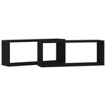 Étagères murales vidaXL 2 pièces Chêne noir 60x15x23 cm en bois d'ingénierie